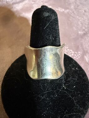 Sterling silver modern shaped ring